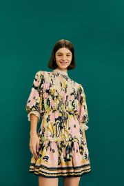Sand Vintage Forest Mini Dress FARM Rio at Farm Rio