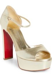Sandaloo Metallic Peep Toe Platform Sandal at Nordstrom