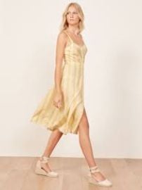 Sandalwood Dress in Clara Yellow at Reformation