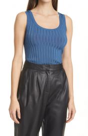 Sandra Ribbed Tank Top by Veronica Beard at Nordstrom