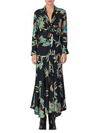 Sandro - Blaire Floral Knotted Midi Dress at Saks Fifth Avenue