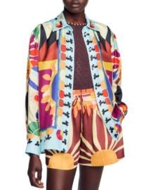 Sandro Afrique Silk Shirt Bloomingdales at Bloomingdales