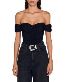 Sandro Agittaire Off-the-Shoulder Bodysuit Bloomingdales at Bloomingdales