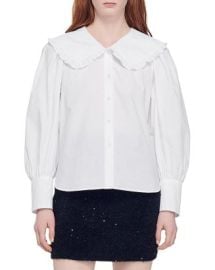 Sandro Alda Cotton Poplin Shirt Bloomingdales at Bloomingdales