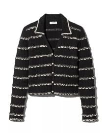 Sandro Andina Textured Striped Cardigan - 150th Anniversary Exclusive Bloomingdales at Bloomingdales