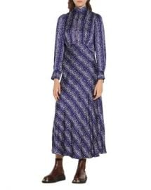 Sandro Angie Long Printed Dress Women - Bloomingdale s at Bloomingdales