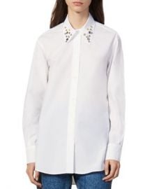 Sandro Anji Embellished Button-Down Shirt Women - Bloomingdale s at Bloomingdales