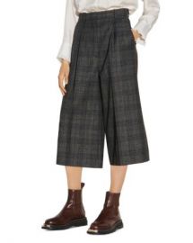 Sandro Anthe Wide Leg Cropped Plaid Pants Women - Bloomingdale s at Bloomingdales