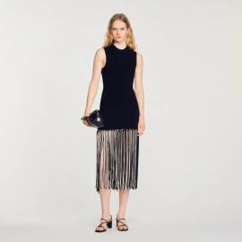 Sandro Bambie Fringe Hem Dress at Sandro