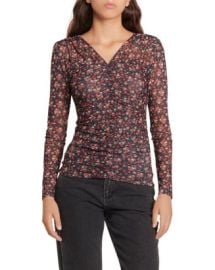 Sandro Bethanie Floral Print Long Sleeve Tee Bloomingdales at Bloomingdales