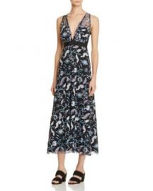 Sandro Blueshine Embroidered Midi Dress - 100  Exclusive at Bloomingdales