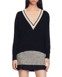 Sandro Bridget V Neck Sweater Bloomingdales at Bloomingdales