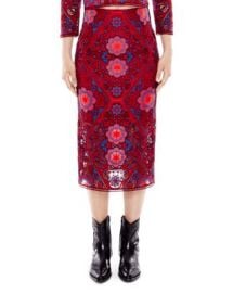 Sandro Calla Medallion Lace Midi Skirt at Bloomingdales