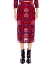 Sandro Calla Medallion Lace Midi Skirt at Bloomingdales