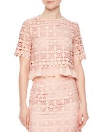 Sandro Claude Lace Box Top at Bloomingdales