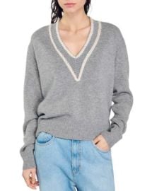 Sandro Cleo V Neck Sweater Bloomingdales at Bloomingdales