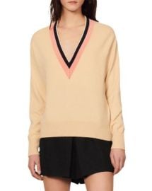 Sandro Contrast Trim Sweater   Bloomingdales at Bloomingdales