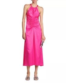 Sandro Courtney Halter Midi Dress Bloomingdales at Bloomingdales