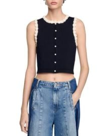 Sandro Crochet Cardigan Bloomingdales at Bloomingdales