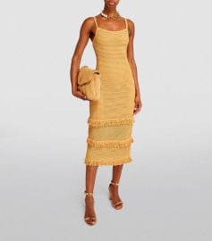 Sandro Crochet Fringe Midi Dress at Harrods