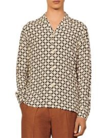 Sandro Cross Printed Shirt   Bloomingdales at Bloomingdales