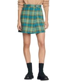 Sandro Darla Plaid Skirt Bloomingdales at Bloomingdales