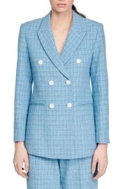 Sandro Double Breasted Tweed Blazer at Nordstrom