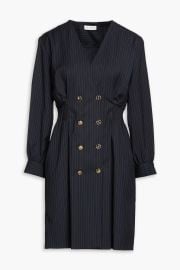 Sandro Double breasted pinstriped twill mini dress at The Outnet