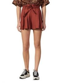 Sandro Eddi Pleated Paperbag-Waist Mini Shorts  Women - Bloomingdale s at Bloomingdales