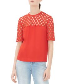 Sandro Edge Netted Top at Bloomingdales