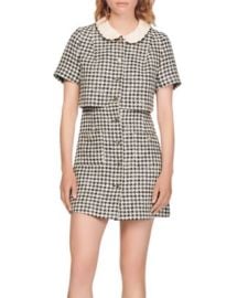 Sandro Faustina Houndstooth Mini Dress Bloomingdales at Bloomingdales