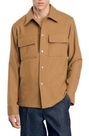 Sandro Felted finish overshirt at Nordstrom