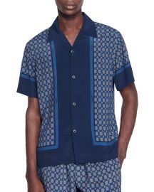 Sandro Fence Short Sleeve Shirt Bloomingdales at Bloomingdales