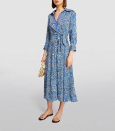 Sandro Floral Print Midi Dress at Harrods