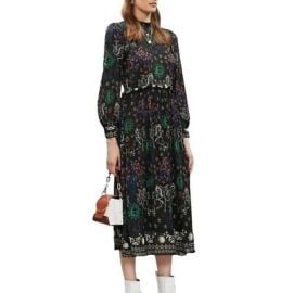 Sandro Floral Print Midi Length Dress Size XSS eBay at eBay