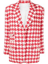 Sandro Floriane houndstooth pattern blazer worn by Justine Skye on Grown ish at Farfetch