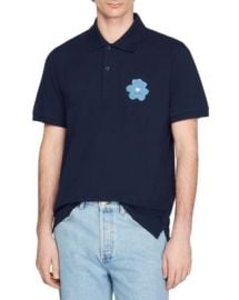 Sandro Flower Embroidery Piqueacute Cotton Polo Shirt Bloomingdales at Bloomingdales