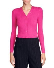 Sandro Gabrielle Rib Knit Cardigan Bloomingdalex27s Women at Bloomingdales