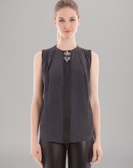 Sandro Gemstone Brooch Top at Bloomingdales