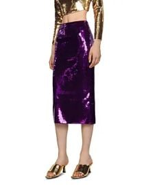 Sandro Goldana Sequined Midi Skirt Bloomingdales at Bloomingdales