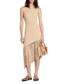 Sandro Hantas Knit Fringe Dress Bloomingdales at Bloomingdales