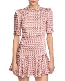 Sandro Jayani Printed Puff Sleeve Mini Dress Bloomingdales at Bloomingdales