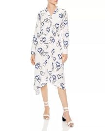 Sandro Jerzy Heart Motif Midi Dress at Bloomingdales