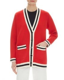 Sandro Johanna Striped-Trim Cardigan Women - Bloomingdale s at Bloomingdales