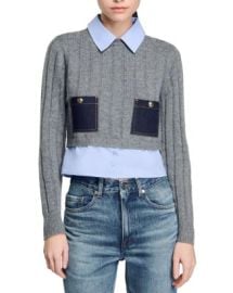 Sandro Jules Layered Look Sweater Bloomingdalex27s Women at Bloomingdales