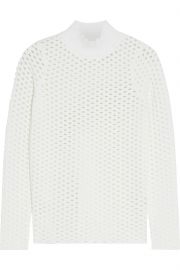 Sandro Jules open-knit turtleneck sweater at The Outnet