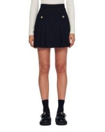 Sandro Katyna Tweed Pleated Skirt Bloomingdales at Bloomingdales