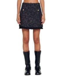 Sandro Keithy Ruffled Tweed Skirt Bloomingdales at Bloomingdales