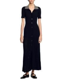 Sandro Knit Maxi Dress with Studs Bloomingdale39s at Bloomingdales