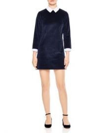 Sandro Laury Contrast-Collar Corduroy Mini Dress Women - Bloomingdale s at Bloomingdales